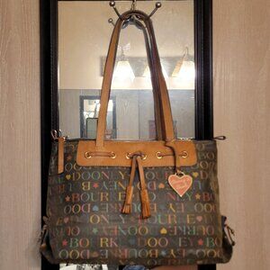 Dooney & Bourke large tassel rainbow zip bag